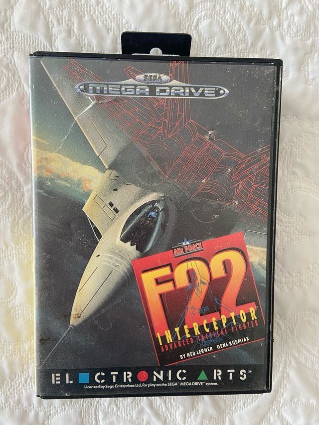 Jeu Vidéo F22 Interceptor Pour Sega Megadrive / Genesis - Bon État - Jeu De Simulation De Vol Rétro