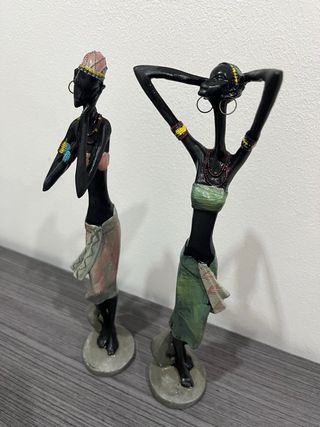 Pareja Figuras Africanas Decorativas
