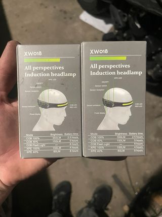 Linterna Frontal LED XW018 T268-A USB Recargable