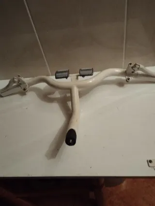 Manillar bici paseo blanco consnetas de frenos