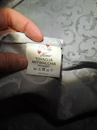 Tovaglia antimacchia argento 6 posti