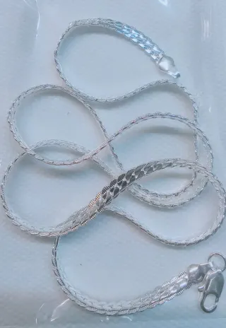 Collana Mod.Snake Piatto Argento 925 + Box