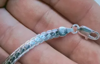 Collana Mod.Snake Piatto Argento 925 + Box