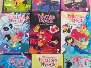 Lote  10 libros princesas dragon