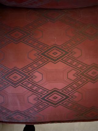 Sofá antiguo 3 plazas madera y tela