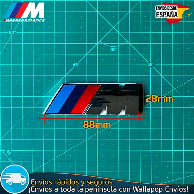 Pack 2 Emblemas Adhesivos letra M Motorsport BMW