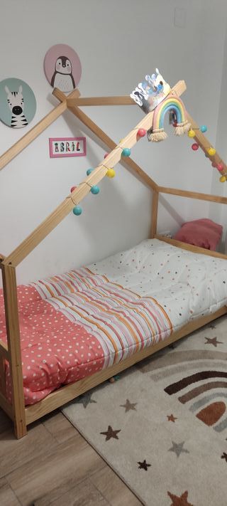 Cama Montessori Madera Natural