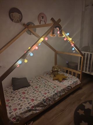 Cama Montessori Madera Natural