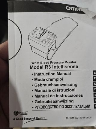 Tensiometro muñeca Omron R3