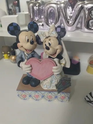 Figuras Mickey y Minnie Novios Corazón