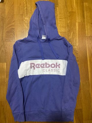 Sudadera Reebok Talla S Morado/Blanco