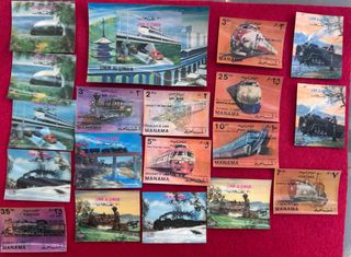 Lote Sellos Lenticulares Antiguos Trenes