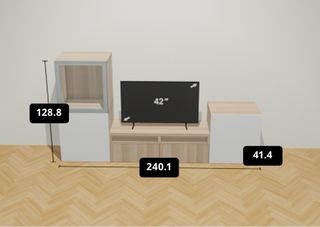 Mueble TV IKEA Besta con vitrina