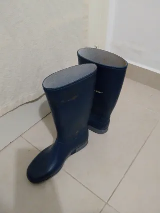 Botas de agua goma azul talla 37