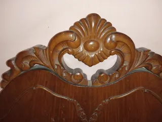 Cabezal cama antiguo madera para restaurar