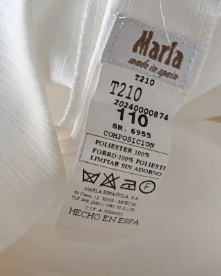 Vestido de Comunión Blanco con Lazo y Flores Rosa