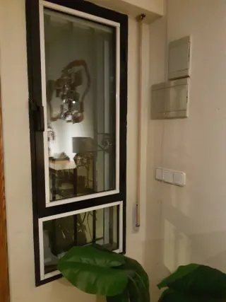 Lote (8) Ventanas aluminio negro doble cristal