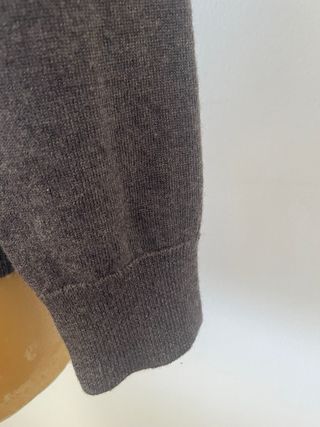 Jersey lana cuello alto gris talla M