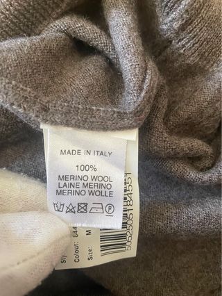 Jersey lana cuello alto gris talla M
