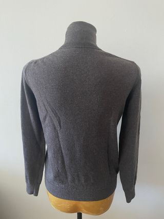 Jersey lana cuello alto gris talla M