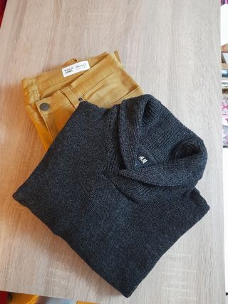 Jersey H&M Gris Lana Talla M
