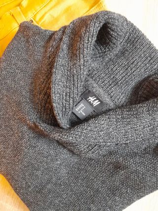 Jersey H&M Gris Lana Talla M