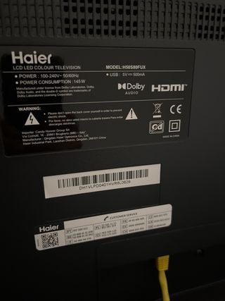 Televisor Negro 50” Haier H50S80FUX