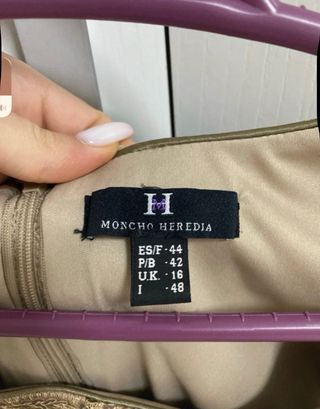 Vestido corto beige/marrón para eventos