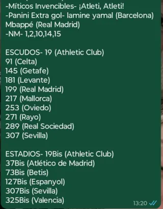 Cambio cromos Panini Adrenalyn LaLiga 2025-26