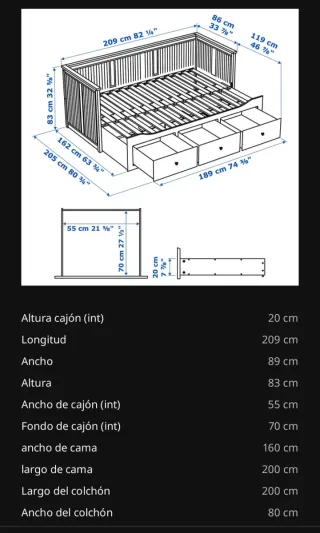 Diván Hemnes Ikea