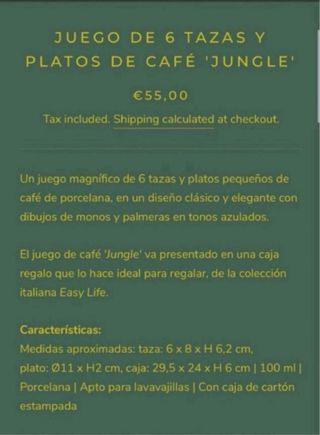 Juego de Tazas y Platos de porcelana. NUEVO