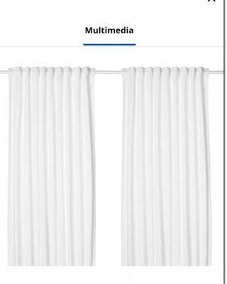 Cortinas blancas 145x228 cm (2 paneles)