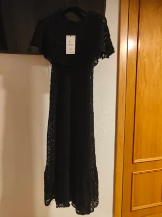 Vestido crochet negro talla S. Sin estrenar.