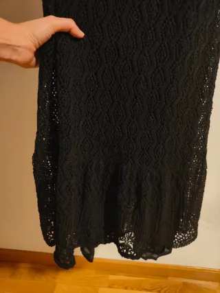 Vestido crochet negro talla S. Sin estrenar.