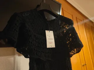 Vestido crochet negro talla S. Sin estrenar.