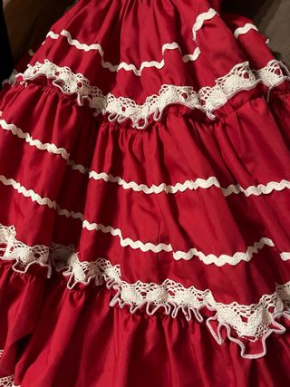 Vestido de Flamenca Rojo y Blanco