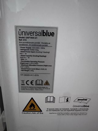 Aire Acondicionado Portátil UniversalBlue WiFi