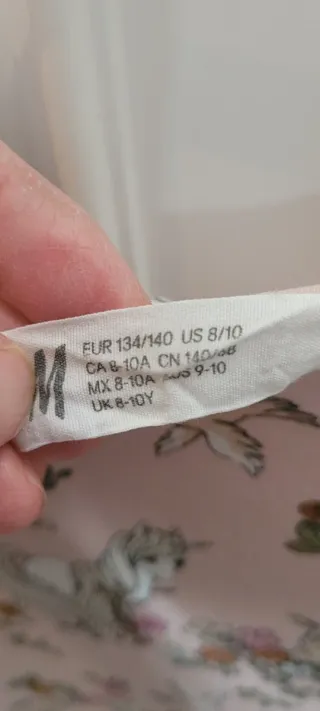 Vestido rosa unicornios y flores