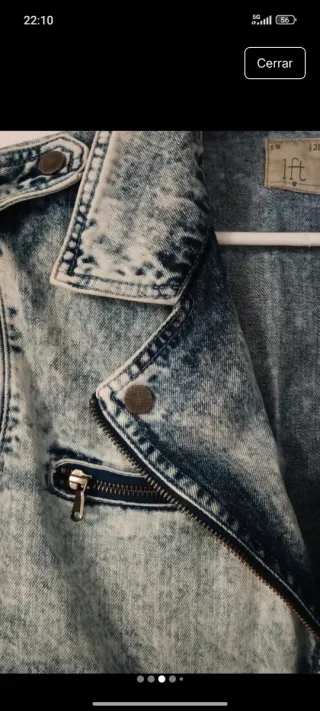 Cazadora Vaquera Desgastada