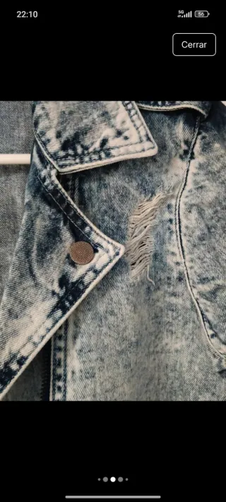 Cazadora Vaquera Desgastada