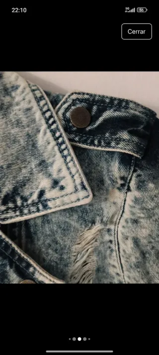 Cazadora Vaquera Desgastada