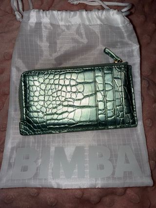 Monedero Bimba y Lola verde efecto piel