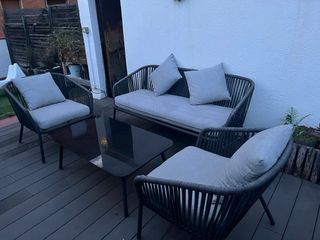 Conjunto Terraza Exterior Sofá y Sillones