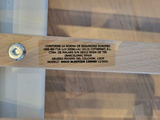 Cuna Doco Sleeping - para colchón de 60x120cm