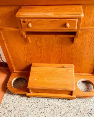 Mueble recibidor/perchero de madera