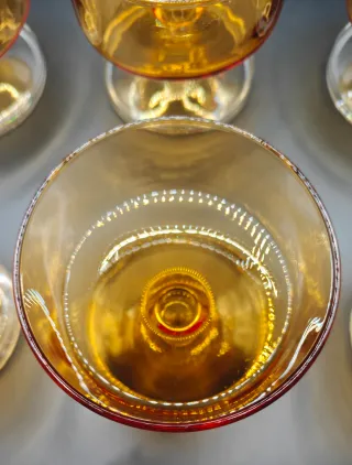 Set 6 Copas Champán/Postre Ambar