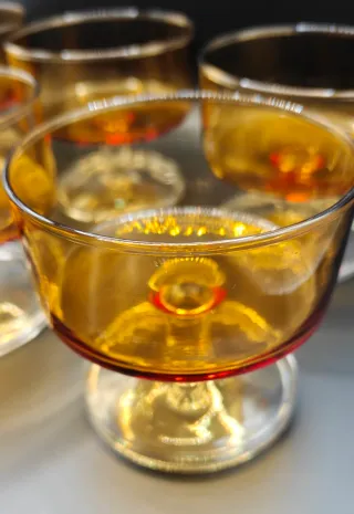 Set 6 Copas Champán/Postre Ambar