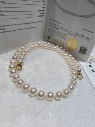 Pulsera Perlas Akoya AA+ Certificado GIA