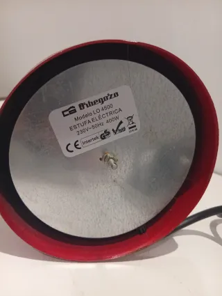 Calefactor Eléctrico Orbegozo Rojo y Plateado