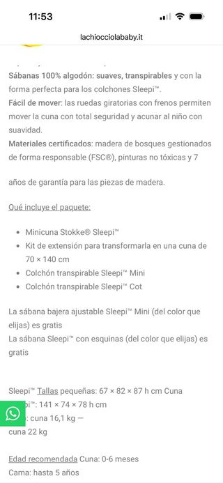 Mini Cuna Stokke Sleepi